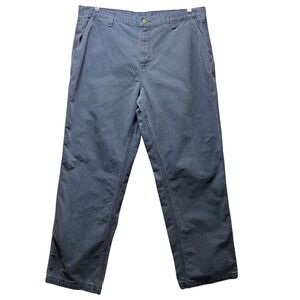 Carhartt Dungaree Fit Carpenter Pants Work Utility Blue Canvas‎ 40x34